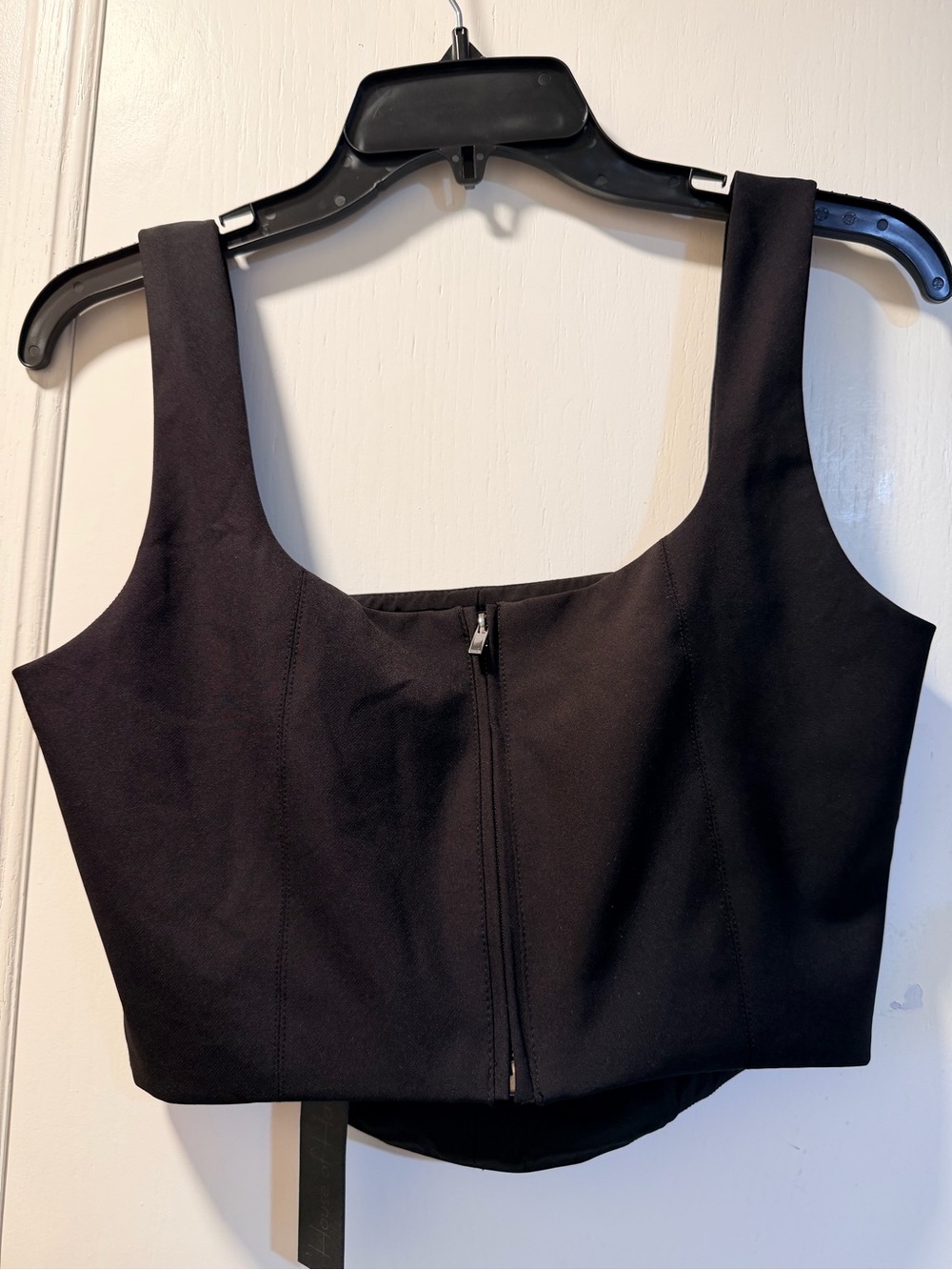 House of Harlow 1960 Black Square-Neck Crop Top - Picture 4 of 7